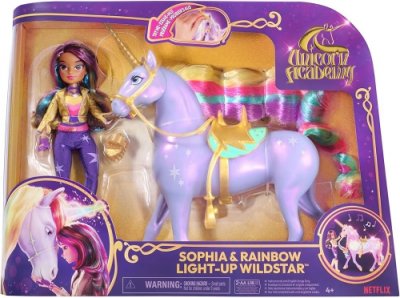 Spin Master - Enhörning Academy Set Sophia And Wildstar Rainbow Light